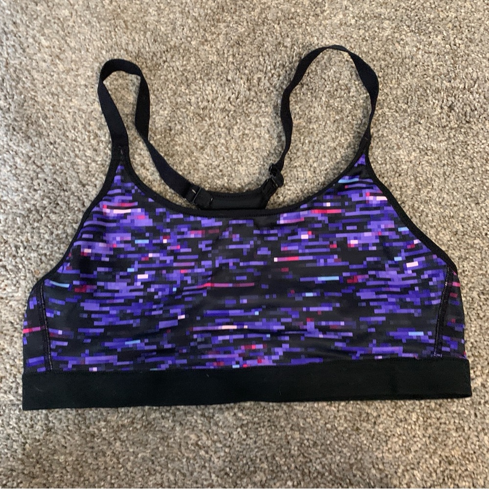 Champion Purple and Black Sports Bra Medium Support